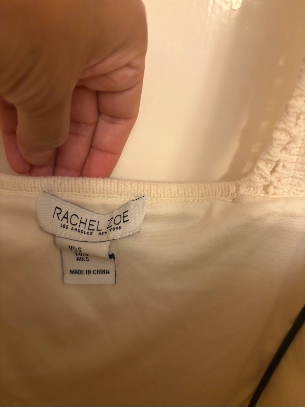 Rachel Zoe Cream Crochet Tank Swim Coverup - Picture 7 of 15